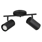 Eglo Calloway 2 Light 13" Wide Fixed Rail Linear Ceiling Fixture Structured Black