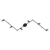 Eglo Tremendo 6 Light 74" Wide Fixed Rail Linear Ceiling Fixture Structured Black