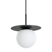 Eglo Arenales 11" Wide Pendant Structured Black