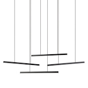 Eglo Lindoza 11" Wide LED Suspension Multi Light Pendant Matte Black