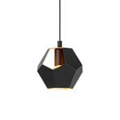 Eglo Rasigures 7" Wide Mini Pendant Structured Black / Gold