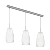 Eglo Crash 3 Light 28" Wide Large Pendant Matte Nickel
