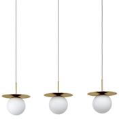 Eglo Arenales 3 Light 40" Wide Commercial Linear Pendant Brushed Brass