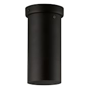 Eglo Tortoreto 9" Tall Flush Mount Ceiling Fixture with Metal Shade Matte Black