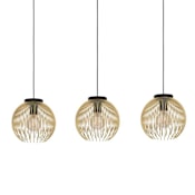 Eglo Venezuela 3 Light 9" Wide Multi Light Pendant Black / Gold
