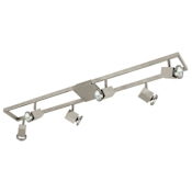 Eglo Zeraco 6 Light 37" Long Fixed Rail Lighting with Adjustable Heads Matte Nickel