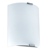 Eglo Grafik Single Light 11" High Integrated LED Wall Sconce Silver / White