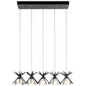 Elan Beale 32" LED Linear Chandelier Matte Black