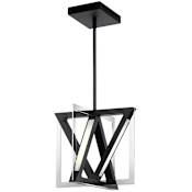 Elan Axis 12" LED Pendant Matte Black / Chrome