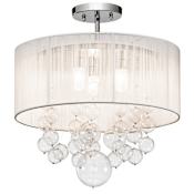 Elan Imbuia 3 Light 16" Wide Semi-Flush Drum Ceiling Fixture Chrome