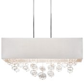 Elan Piatt 6 Light 32" Wide Linear Chandelier Chrome