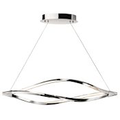 Elan Meridian 43" Wide LED Linear Chandelier Chrome