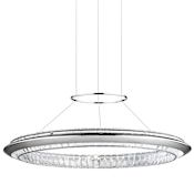 Elan Joez 5 Light 39" Wide LED Crystal Ring Chandelier Chrome