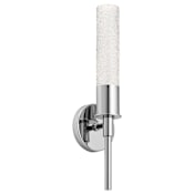 Elan Glacial Glow 1 Light 18" Tall LED Wall Sconce with Textured Ice Glass Chrome