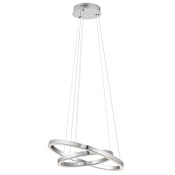 Elan Opus 2 Light 24-1/2" Wide Integrated LED Chandelier Chrome