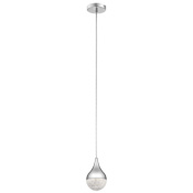 Elan Kiss Single Light 4-3/4" Wide Integrated LED Mini Pendant Chrome