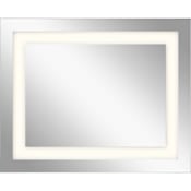 Elan 40" W x 32" H Rectangular Framed Bathroom Mirror with LED Lighting Mirrored