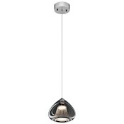Elan Zin 1 LED Light Pendant with Glass Shade Chrome