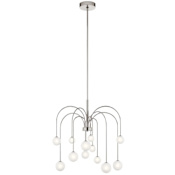 Elan Rain 12 Light 30" Wide LED Chandelier Satin Nickel