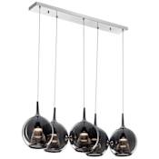 Elan Zin 5 Light 42" Wide LED Linear Pendant Chrome