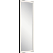 Elan Ryame 20" W x 59" H Rectangular Steel Framed Bathroom Mirror with LED Lighting Matte Black