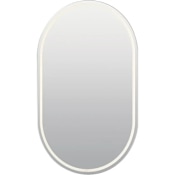 Elan Menillo 24" W x 40" H Contemporary Oval Frameless Bathroom Wall Mirror with LED Lighting Mirror