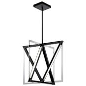 Elan Axis 20" LED Pendant Matte Black / Chrome