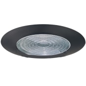 Elco 6" Shower Trim with Fresnel Lens Black
