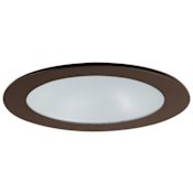 Elco 4" Bi Pin Shower Trim with Clear Reflector and Frosted Lens Bronze
