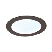Elco 4" Shower Trim with Frosted Lens Black Ring