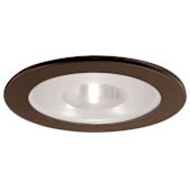 Elco 4" Shower Trim with Frosted Pinhole Glass Black Ring