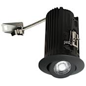 Elco The Teak System 1-1/2" Integrated LED Adjustable Round Recessed Trim - 1100 Lumens 3500 Kelvin Black