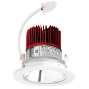 Elco The Cedar System 3-1/2" Integrated LED Wall Wash Recessed Trim - 1250 Lumens 3500 Kelvin Chrome / White