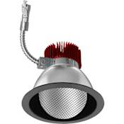 Elco The Laurel System 6" Integrated LED Wall Wash Recessed Trim - 2000 Lumens 3500 Kelvin Black