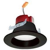 Elco 4" Integrated LED Baffle Recessed Trim - 840 Lumens 5000 Kelvin Black