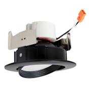 Elco 4" Integrated LED Adjustable Recessed Trim - 650 Lumens 5000 Kelvin Black
