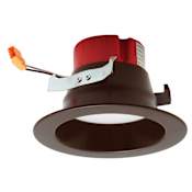 Elco 4" Integrated LED Reflector Recessed Trim - 800 Lumens 3500 Kelvin Bronze