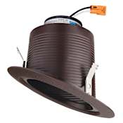 Elco The Slant System 4" Integrated LED Baffle Recessed Trim - 900 Lumens 5000 Kelvin Bronze