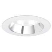 Elco The Ply System 4" Integrated LED Open Recessed Trim - 900 Lumens 4000 Kelvin Chrome / White