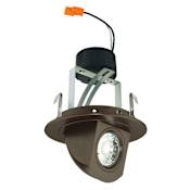 Elco 4" Integrated LED Adjustable Recessed Trim - 950 Lumens 3000 Kelvin Bronze