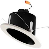 Elco The Slant System 6" Integrated LED Reflector Recessed Trim - 1050 Lumens Black / White
