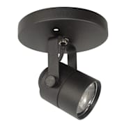 Elco Cleat 6" Tall 10 Watt Line Voltage 760 Lumen LED Monopoint Spot Beam Accent Light with 38° Beam Spread Black