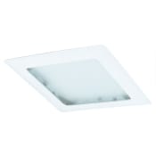 Elco 8" Square White Trim with Prismatic Glass Lens White