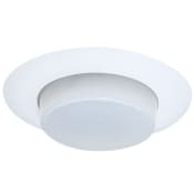 Elco 6" White Lexan Shower Trim with Drop Opal Lens White