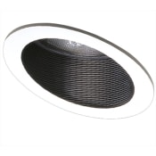 Elco 6" Sloped Phenolic Baffle with Gimbal Ring for PAR 30 Bulbs Black / White