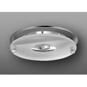 Elco 4" Clear Reflector with Suspended Frosted Glass Nickel