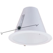 Elco 6" CFL Airtight Smooth Metal Cone Trim with Torsion Springs White