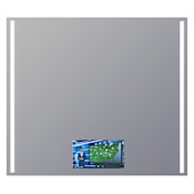 Electric Mirror Fusion 48" W x 42" H Rectangular Frameless Bathroom Wall Mirror with Light N/A
