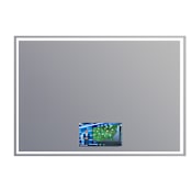Electric Mirror Integrity 60" W x 42" H Rectangular Frameless Bathroom Wall Mirror with Light N/A