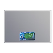 Electric Mirror Integrity 60" W x 42" H Rectangular Frameless Bathroom Wall Mirror with Light N/A